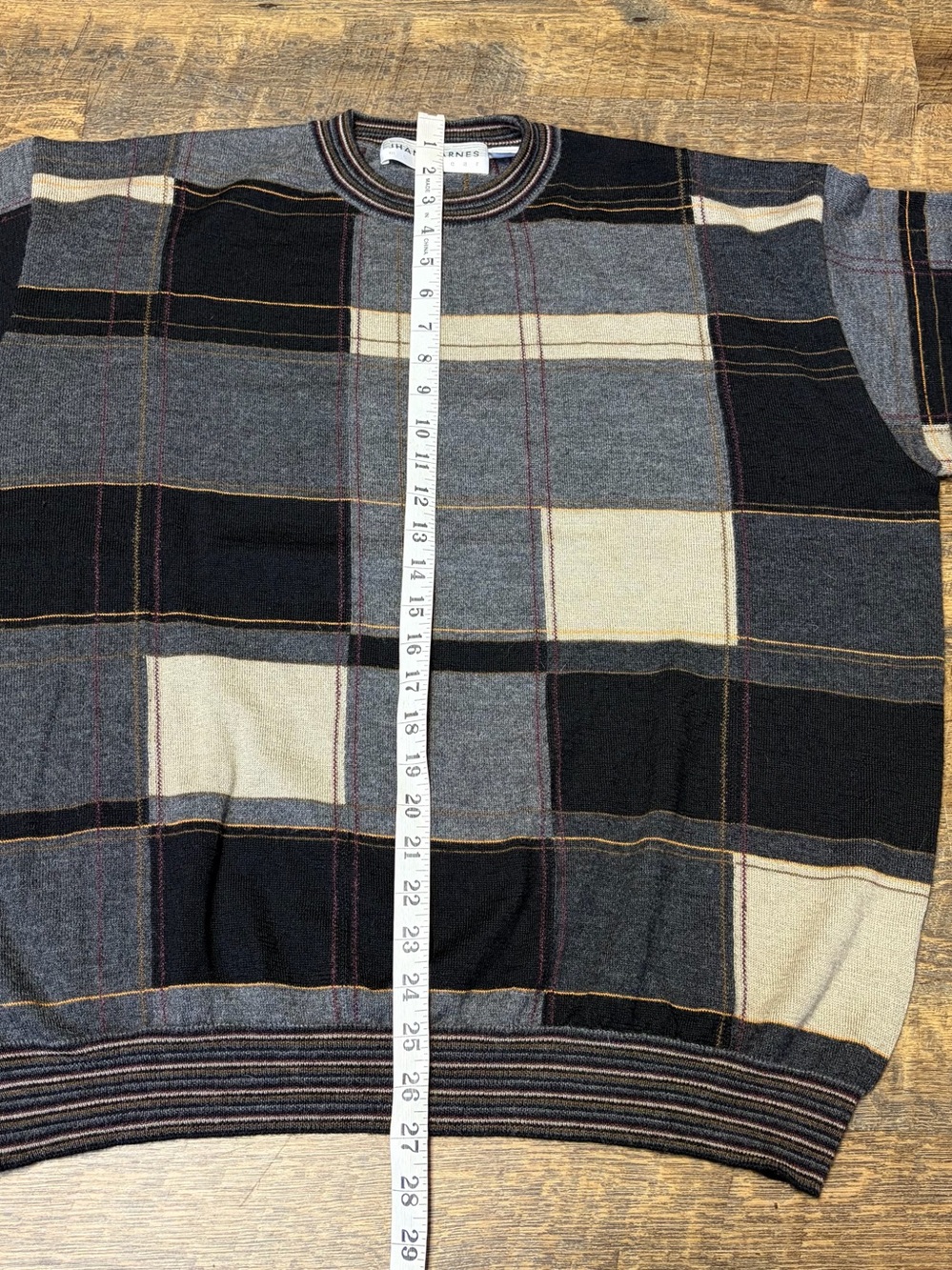 Jhane Barnes Silk Alpaca Blend Sweater Mens Large Multicolor Grandpa Vintage - Picture 4 of 8